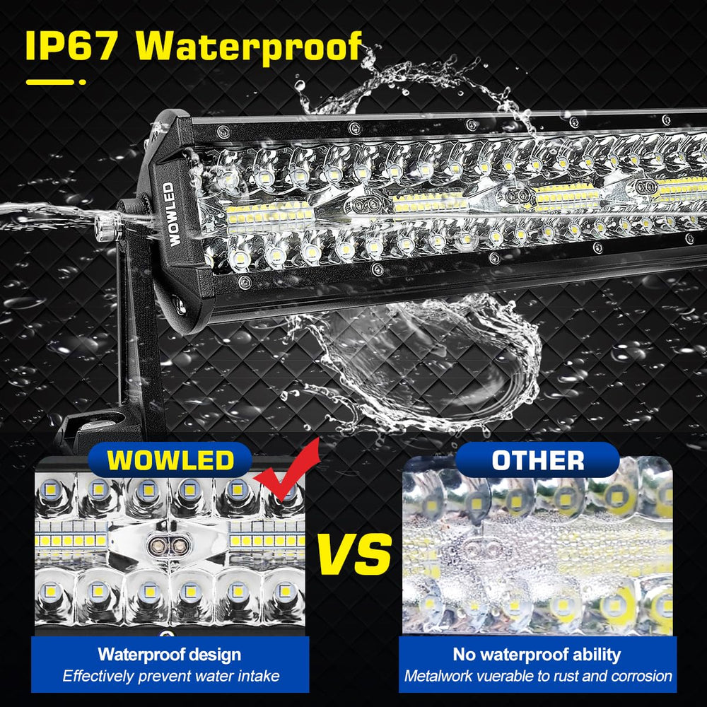 WOWLED mounted on truck rooftop providing bright auxiliary lighting for night work