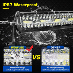 WOWLED mounted on truck rooftop providing bright auxiliary lighting for night work