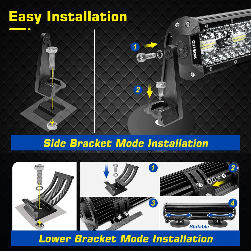 WOWLED nighttime road illumination demonstrating wide and long-range visibility