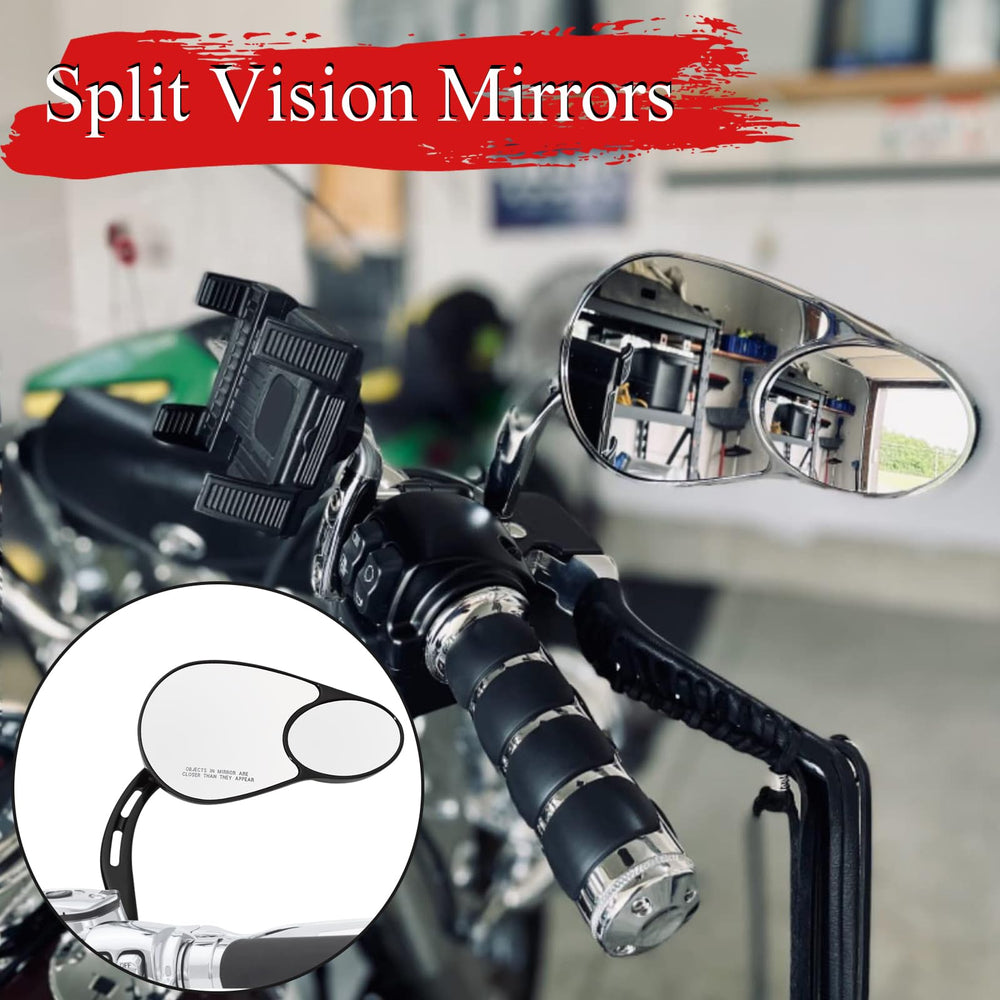 WOWTK close-up of split mirror surface improving blind spot awareness