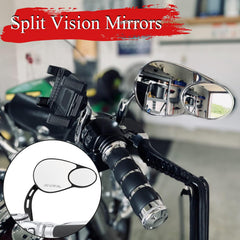 WOWTK close-up of split mirror surface improving blind spot awareness