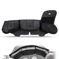 WOWTK front view fairing pouch shows neat storage and easy access