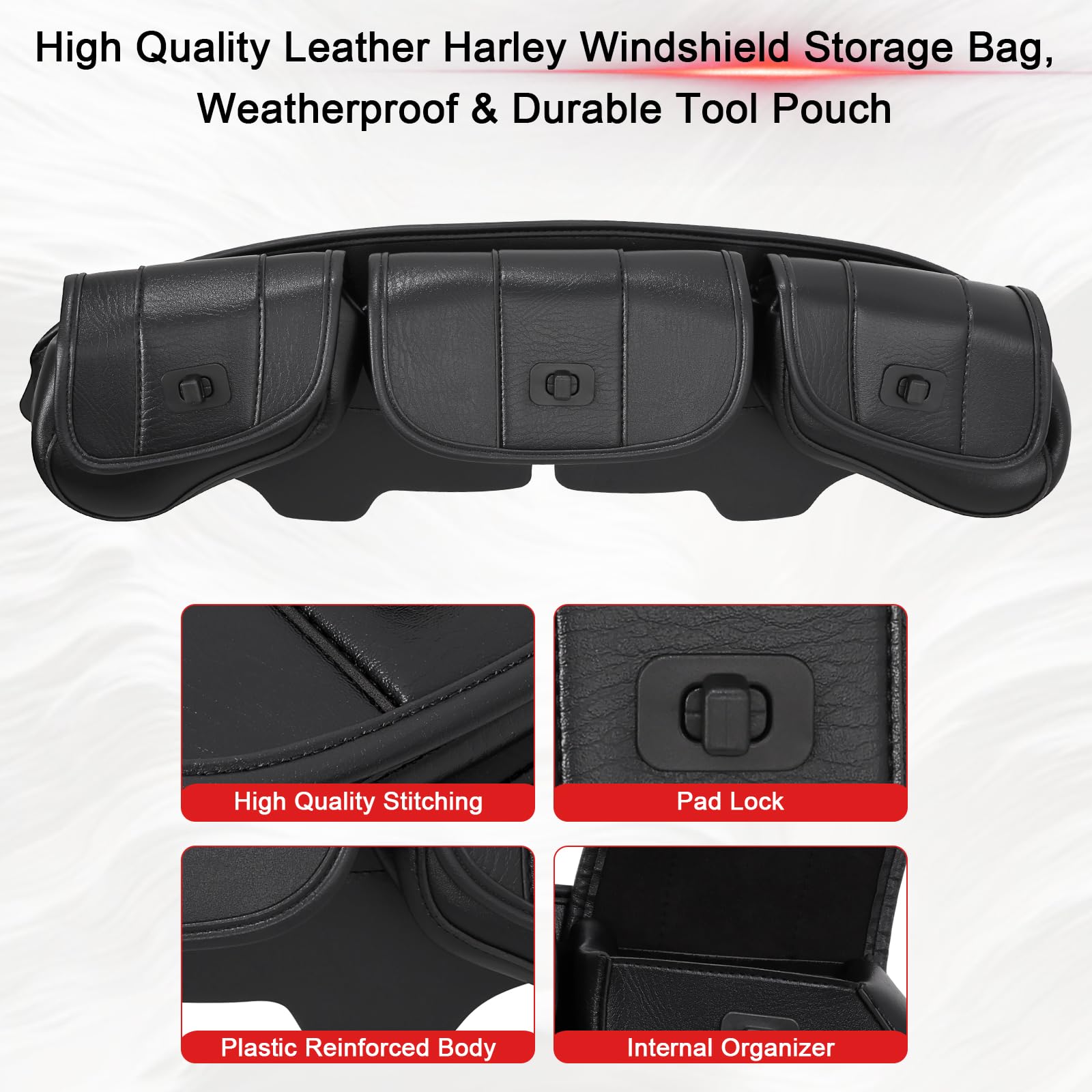 WOWTK close-up PU leather texture highlighting durable finish