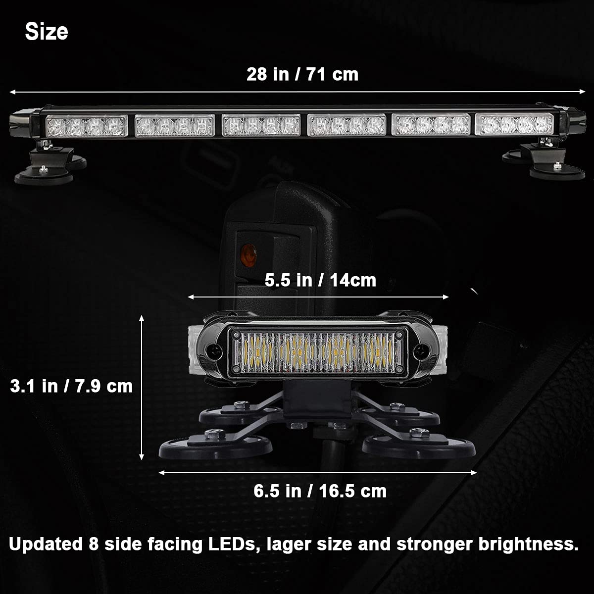 WOWTOU magnetic base underside showing heavy-duty magnets that secure at highway speeds