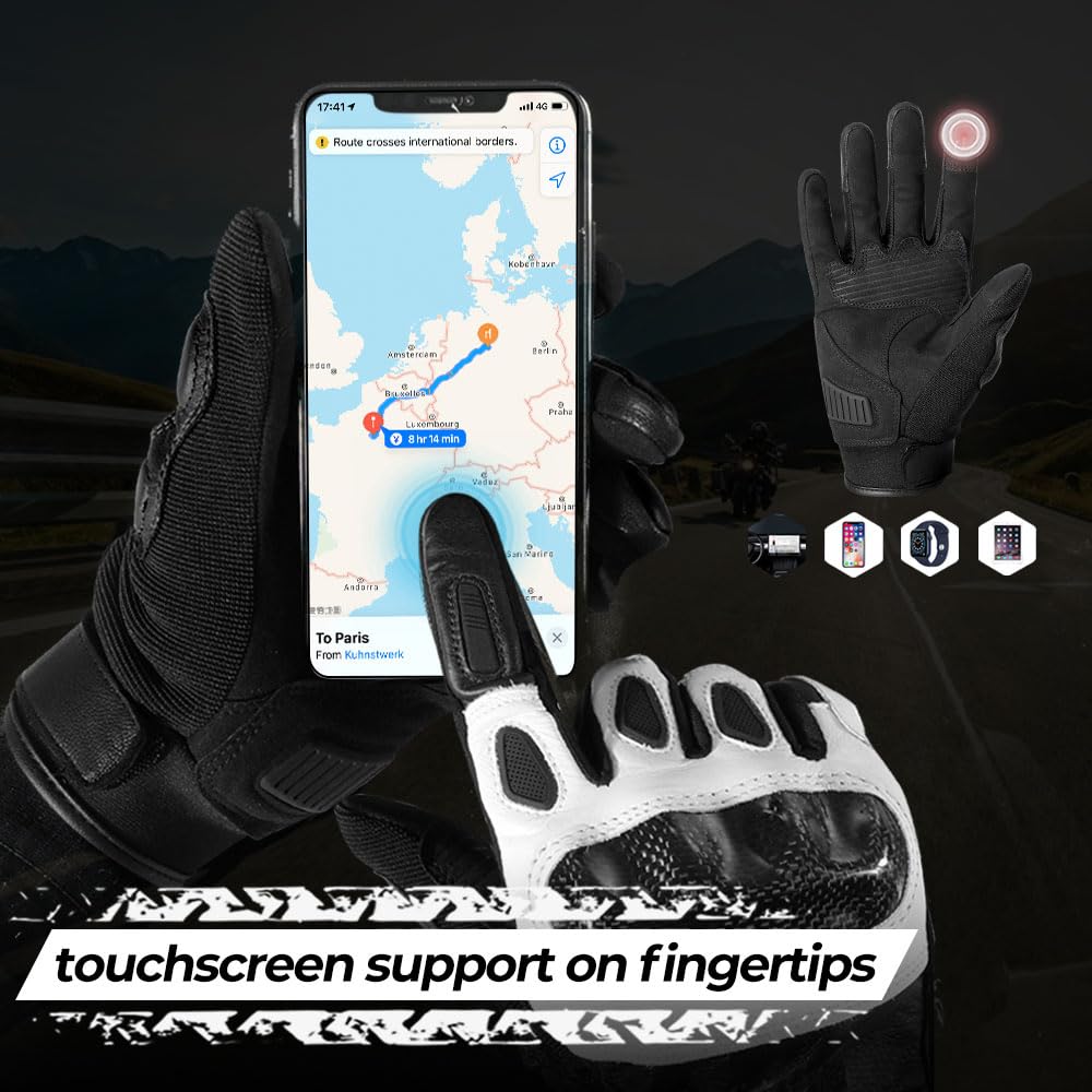 WTACTFUL gloves on motorcycle handlebars enhancing control and safety