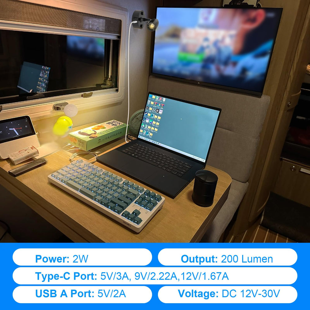 WTNYOU lamp next to a smartphone to show compact scale and space-saving benefit