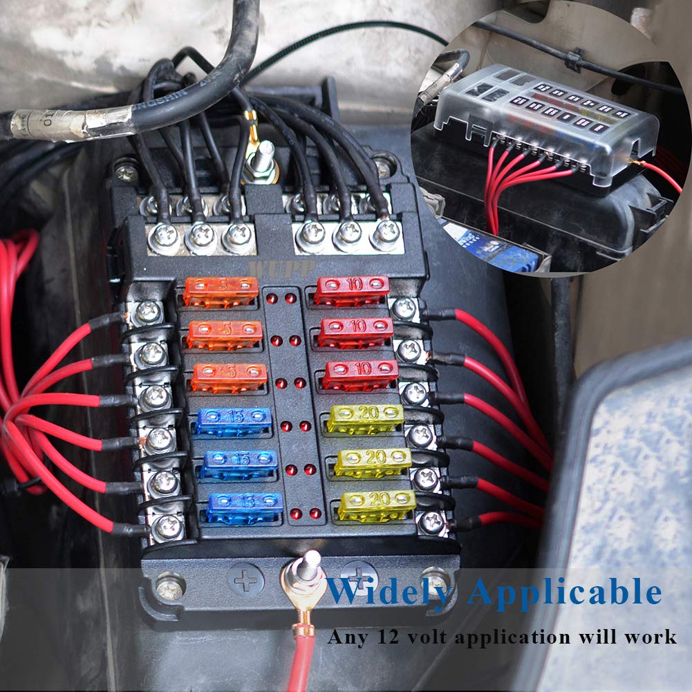 WUPP assortment of included blade fuses and mounting screws ready for installation