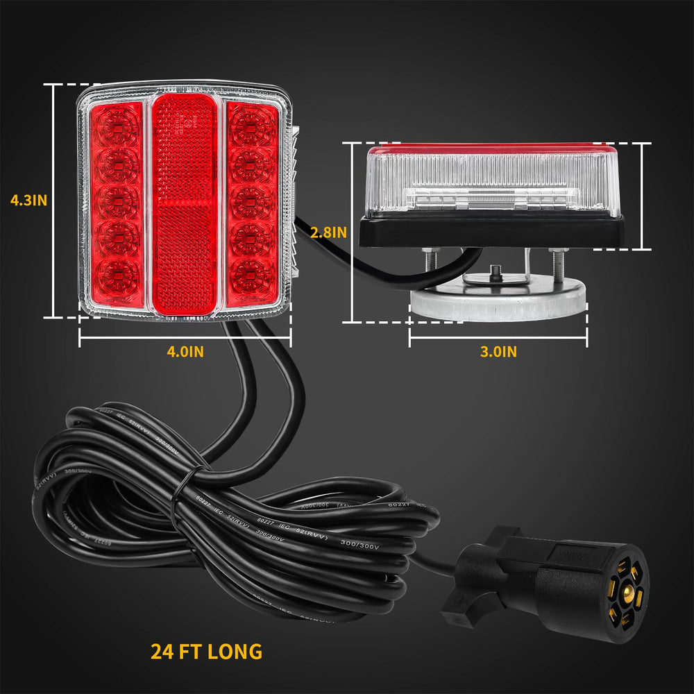 WUSHIXAN 24-foot cable and 7-pin plug for universal towing compatibility