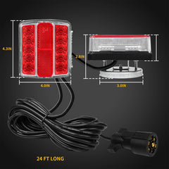 WUSHIXAN 24-foot cable and 7-pin plug for universal towing compatibility