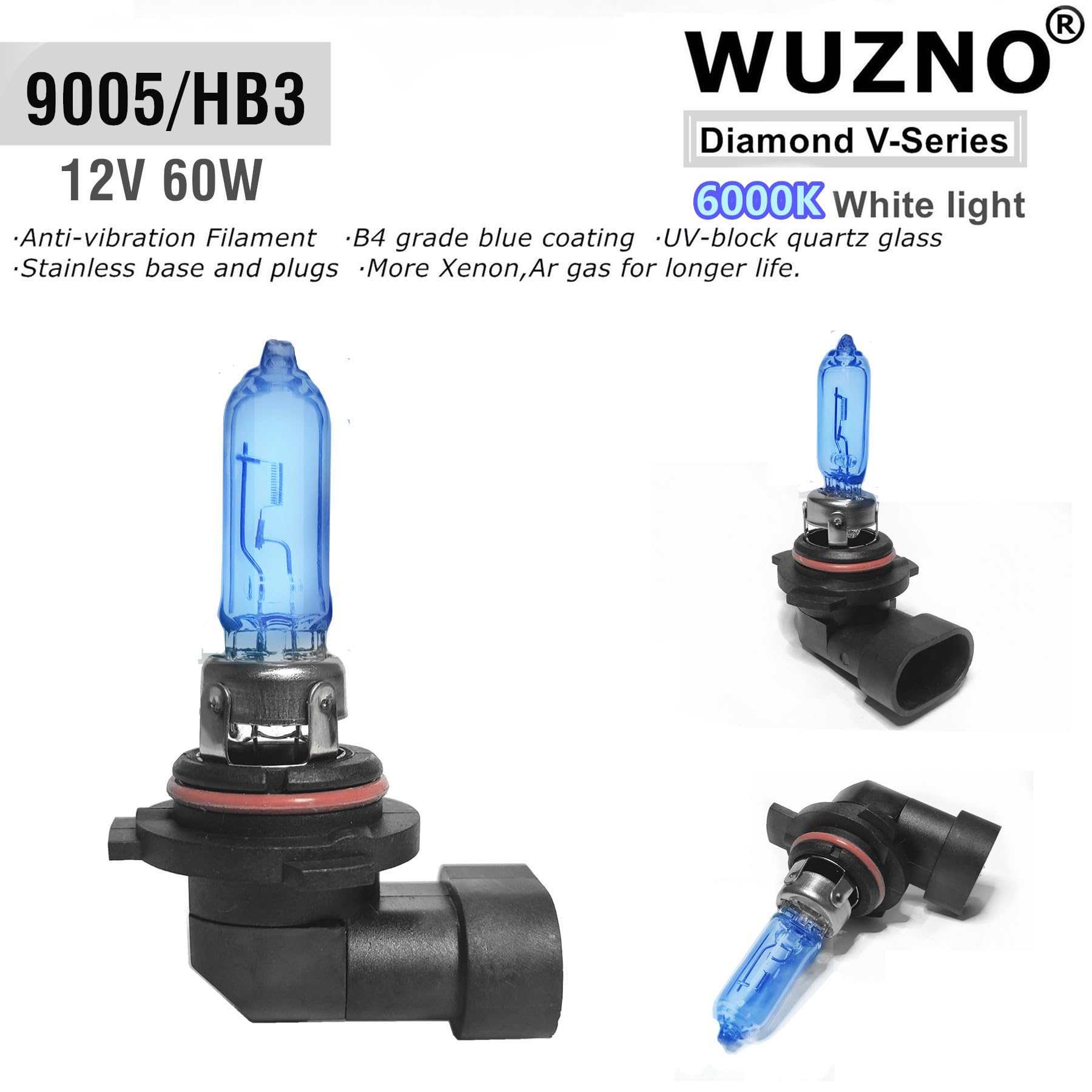 Wuzno close-up of filament and quartz glass for longer life benefit
