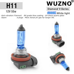 Wuzno side profile of H11 and 9005 bulbs showing exact-fit bases benefit