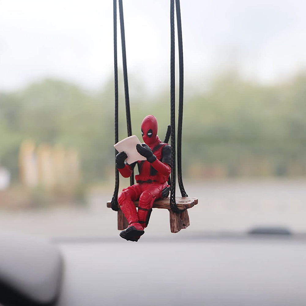 WYJS pendant hanging from car rearview mirror adding playful interior accent