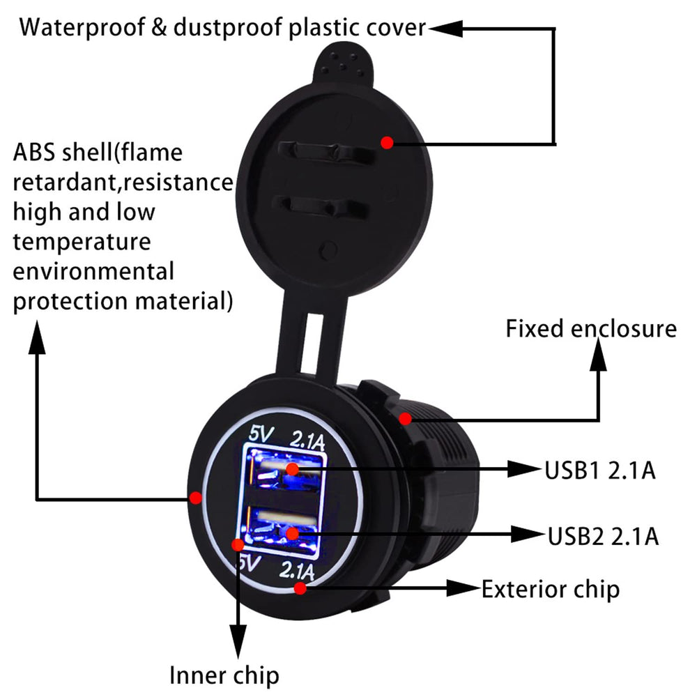 WYMECT blue LED indicator glowing at night, enhances low-light visibility