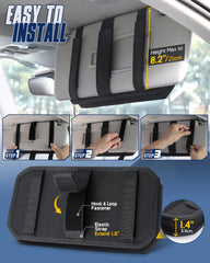 WYNEX visor organizer installed on car visor for quick-access convenience
