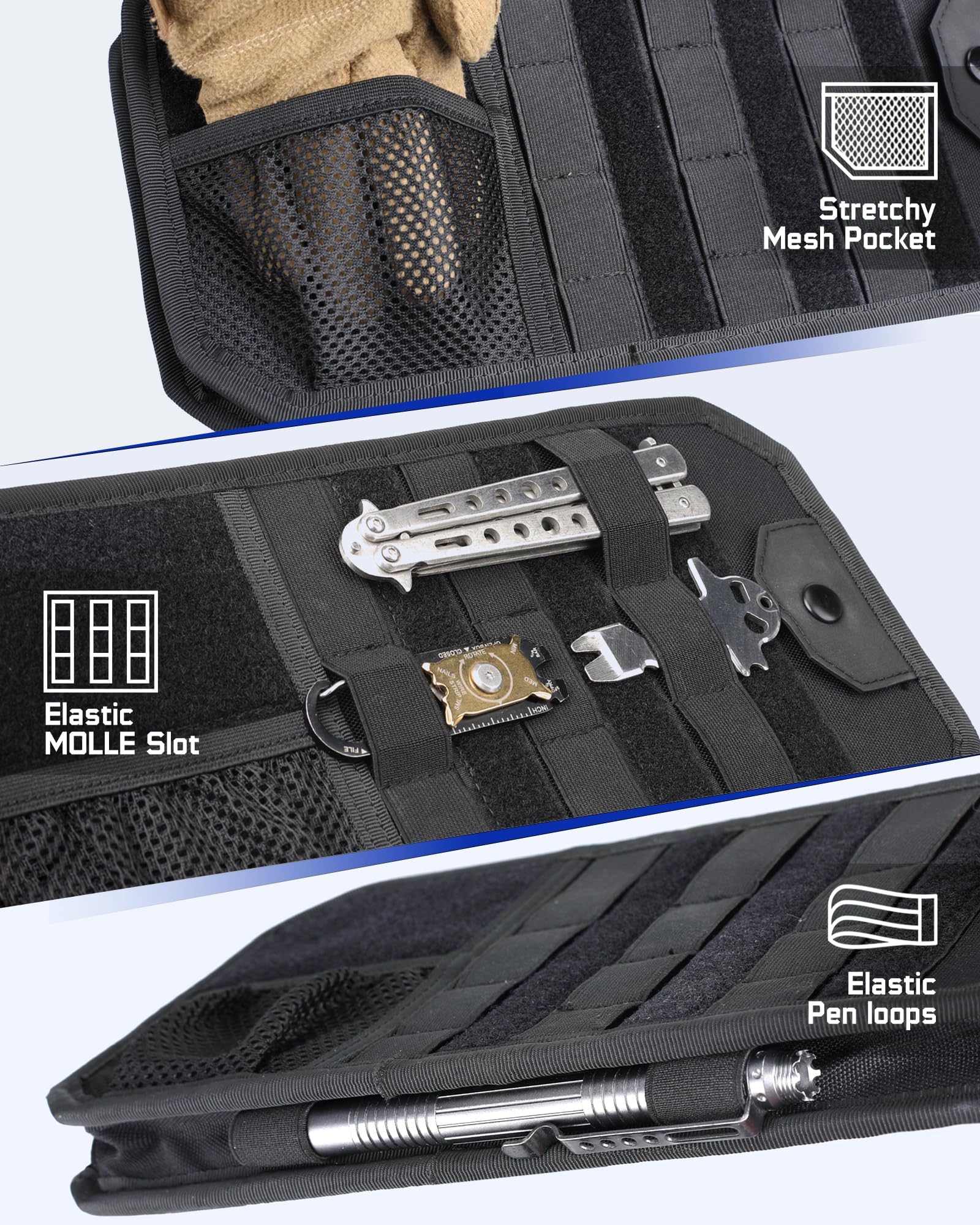 WYNEX visor organizer next to ruler showing size and fit clarity