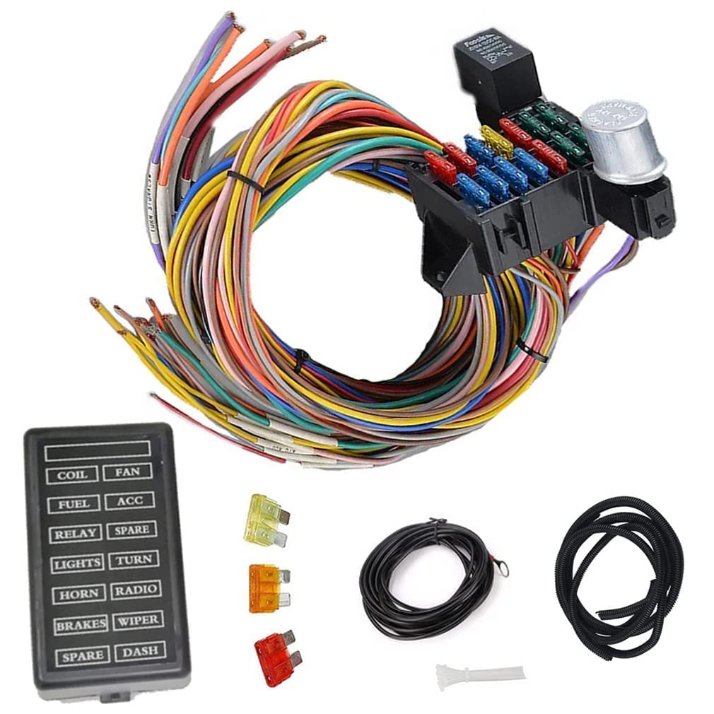 WZruibo front view of full 14-circuit harness showing layout and ease of routing