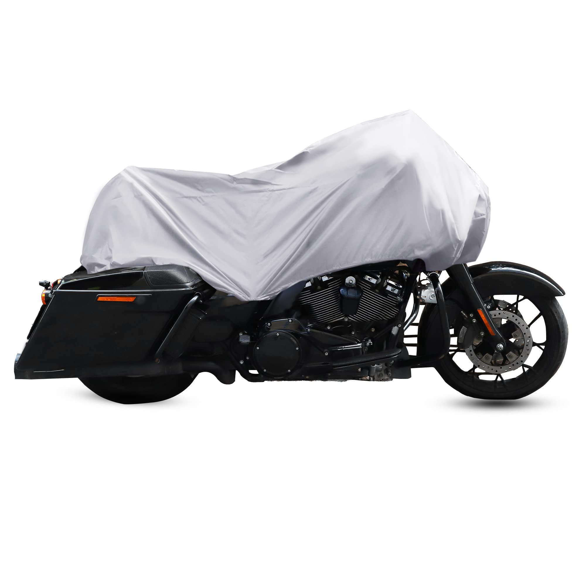X AUTOHAUX front view on bike showing coverage and quick protection