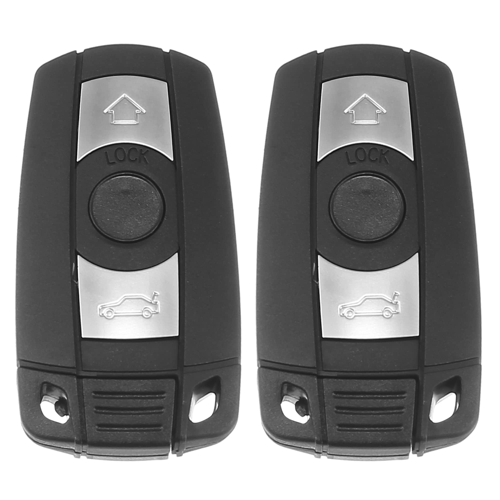 X AUTOHAUX front view key fob showing three-button layout and easy replacement