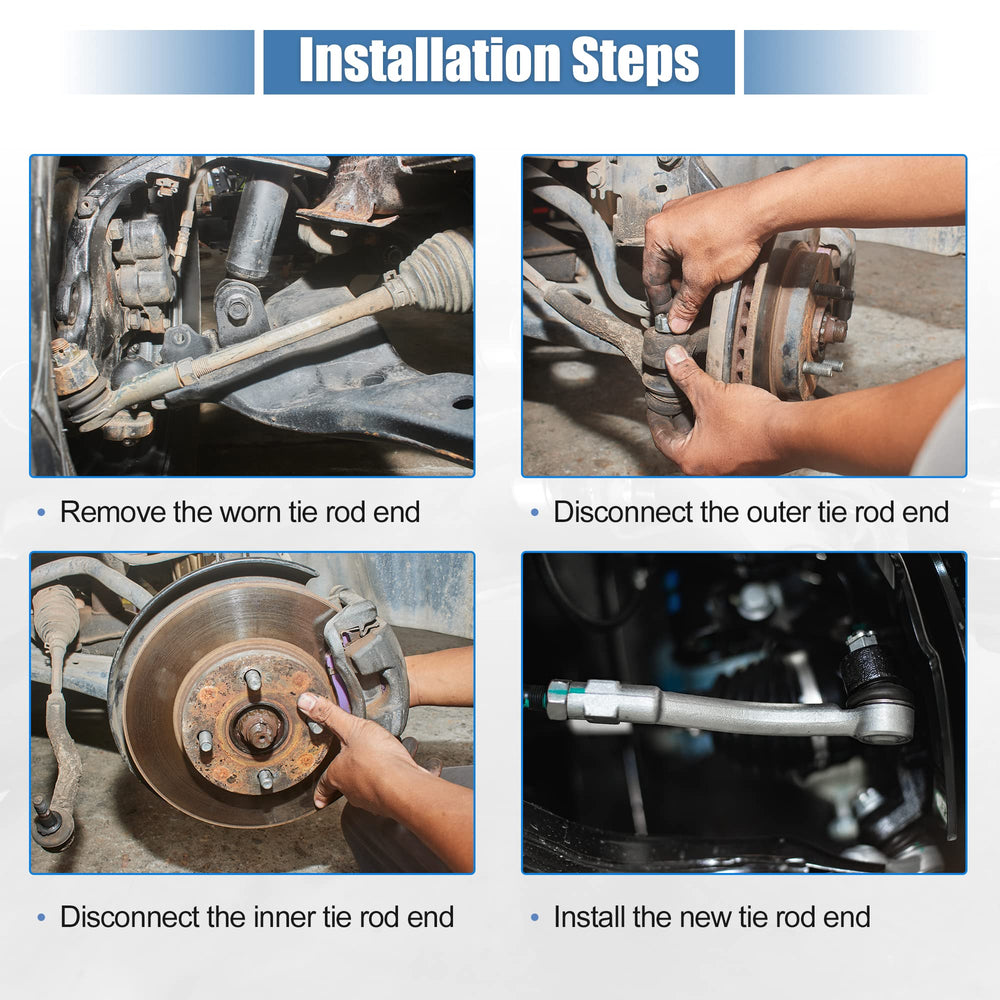 X AUTOHAUX side-by-side driver and passenger tie rod ends showing matched pair advantage
