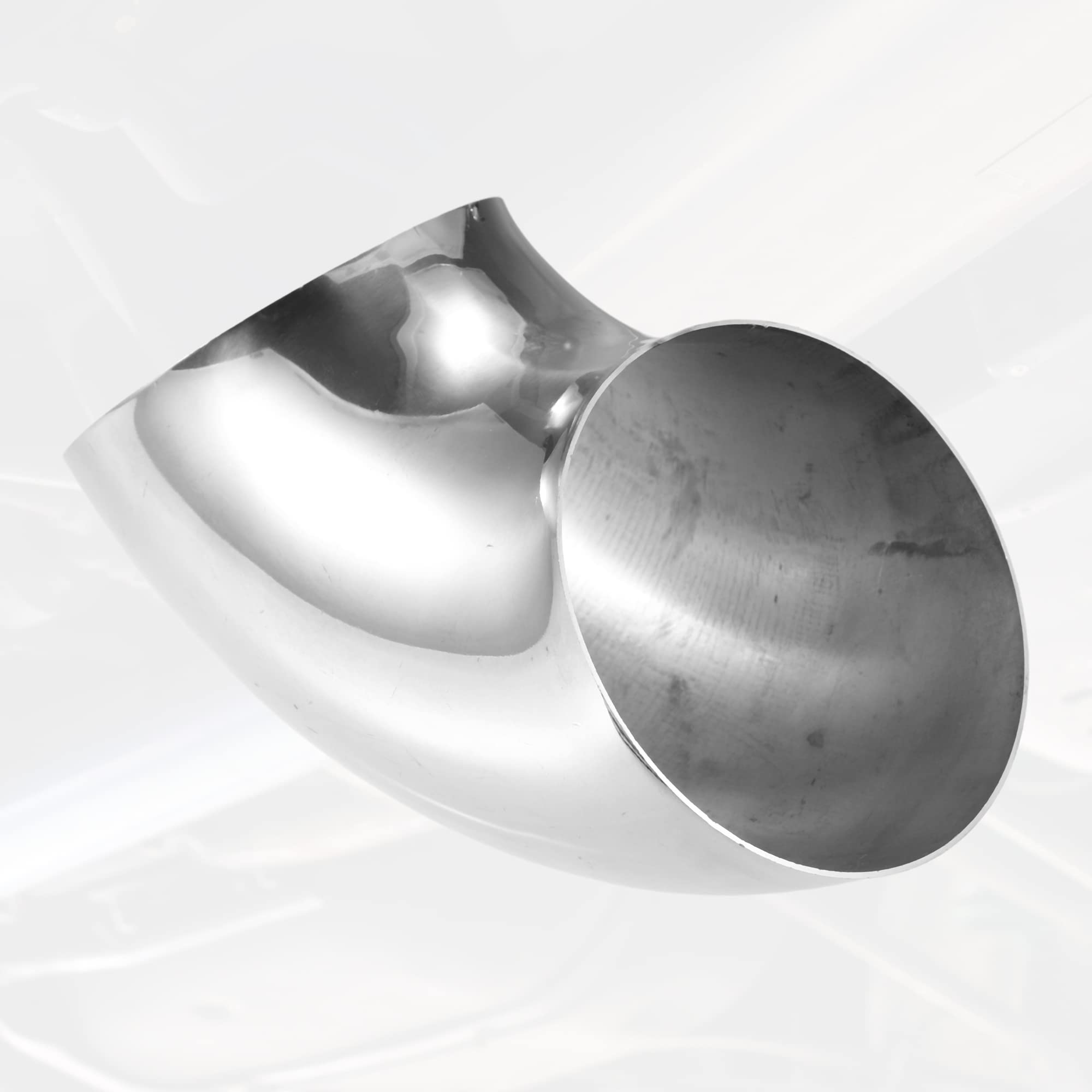 X AUTOHAUX elbow beside 5" pipe for quick size and scale verification