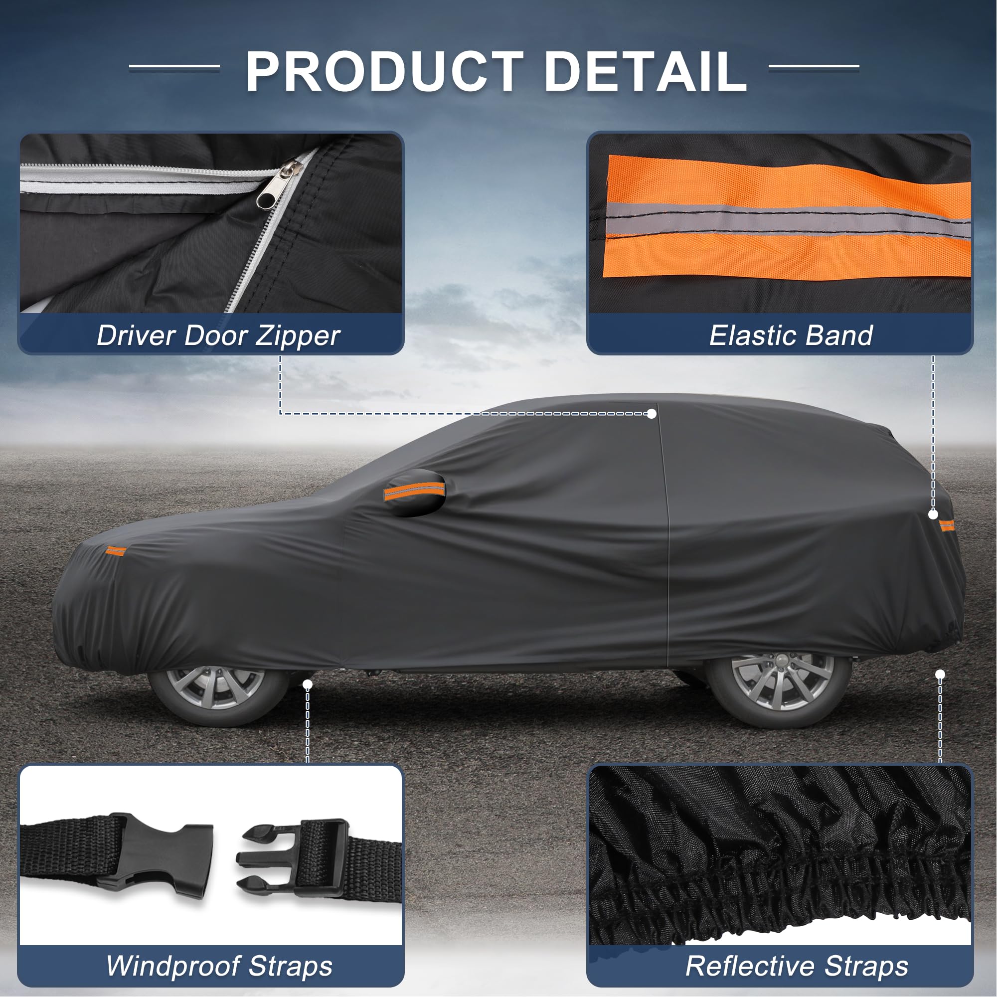 X AUTOHAUX storage bag with folded cover makes compact storage easy