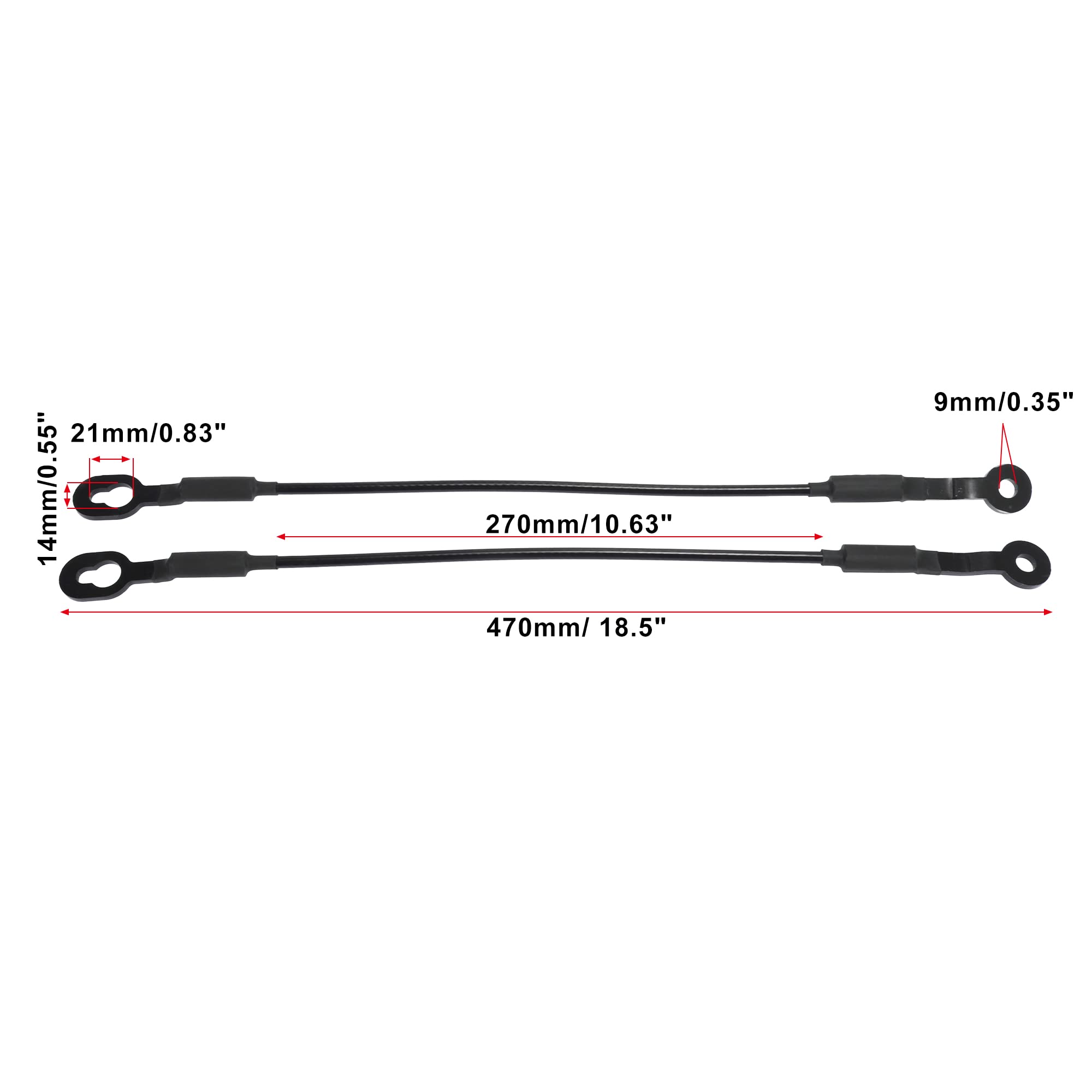 X AUTOHAUX left-side installed tailgate cable restoring steady opening