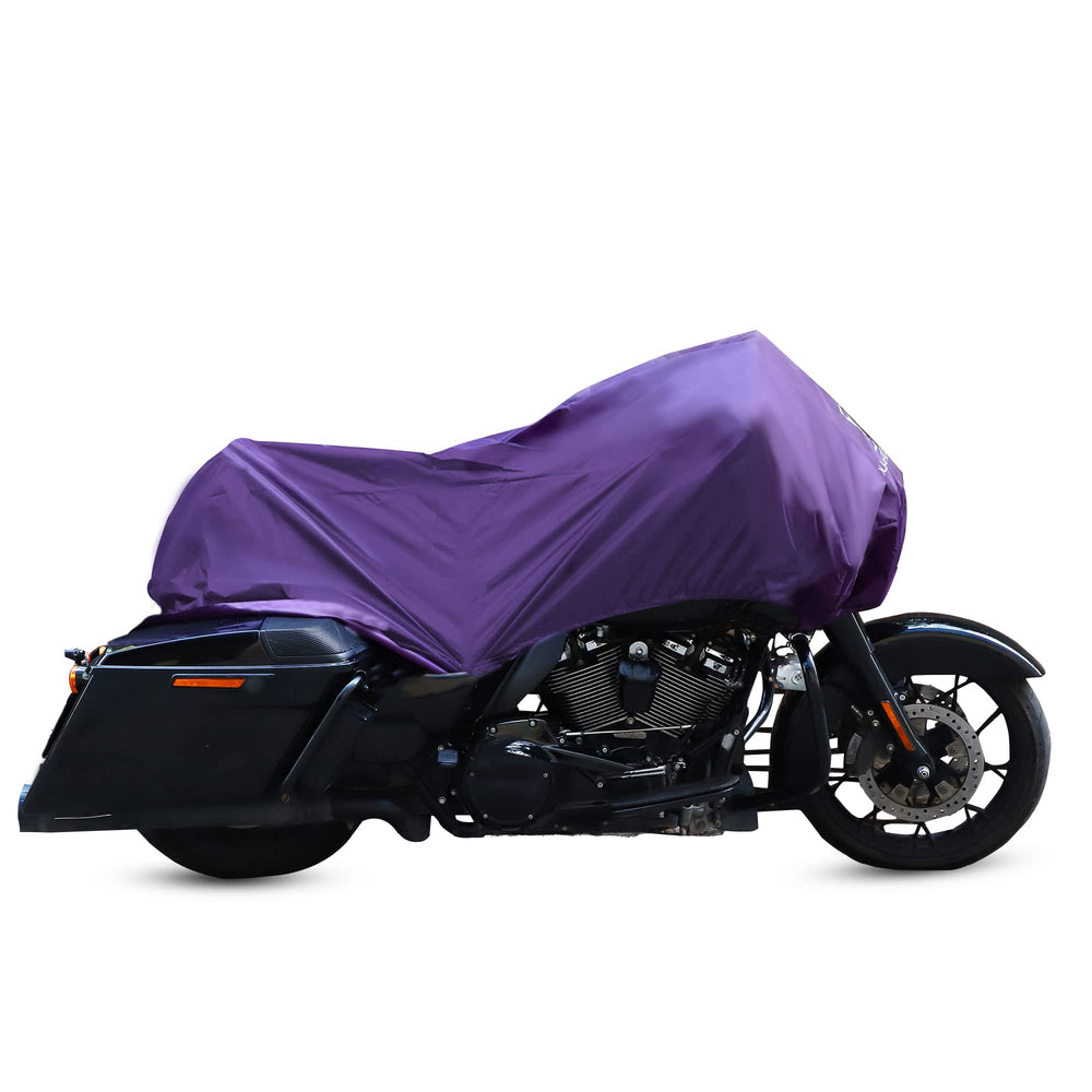 X AUTOHAUX front view on motorcycle showing protection and quick coverage