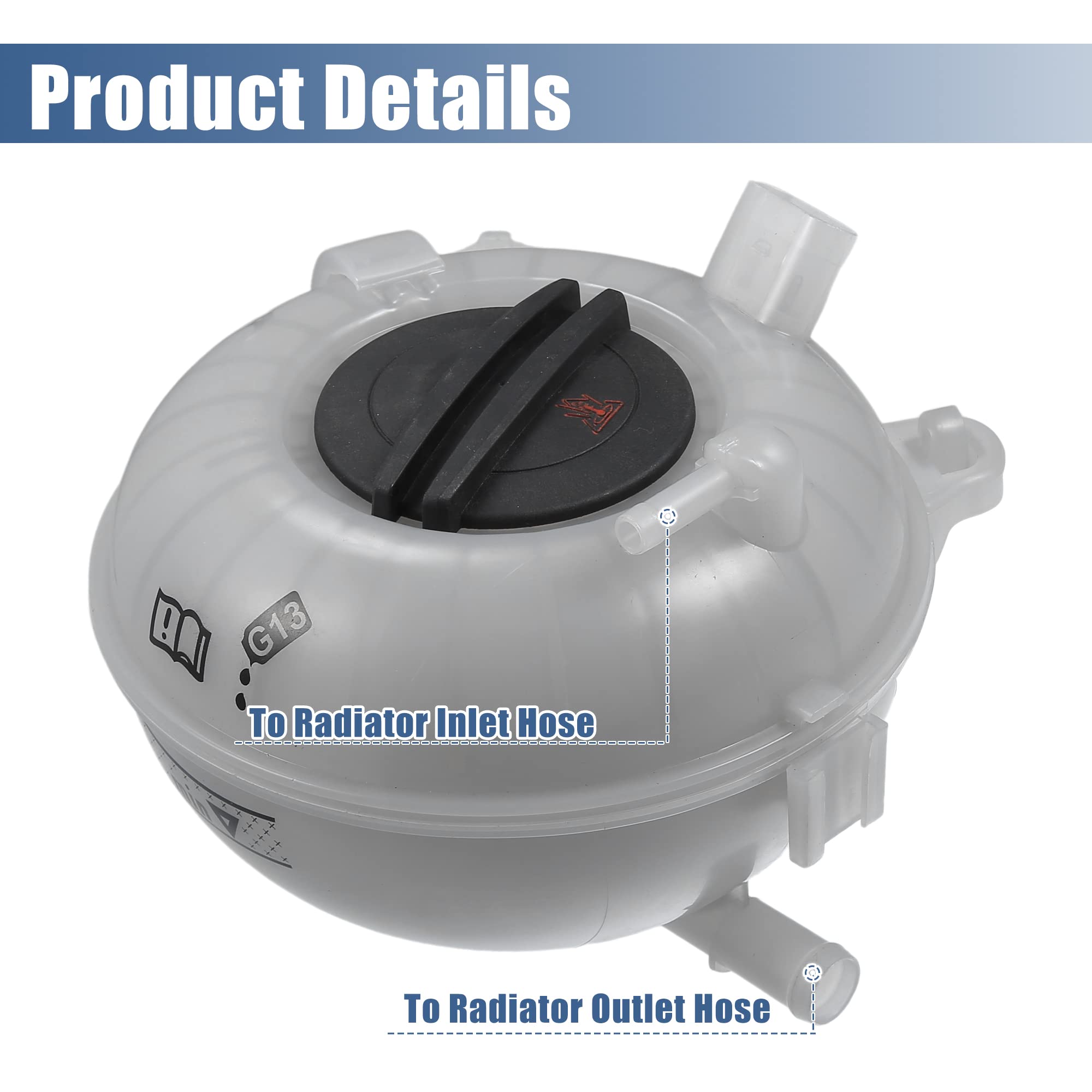 X AUTOHAUX reservoir installed in Audi A3 engine bay showing proper placement