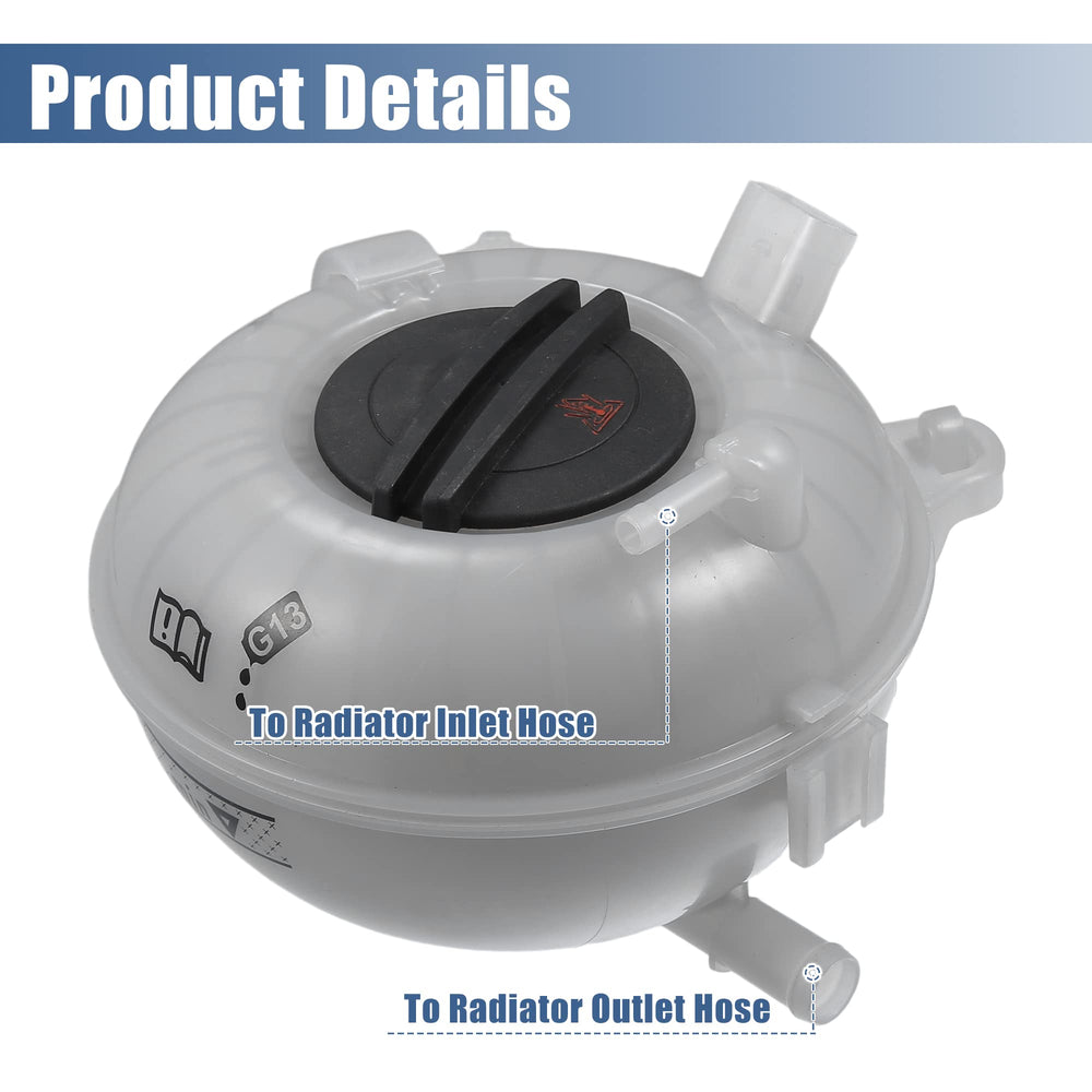 X AUTOHAUX reservoir installed in Audi A3 engine bay showing proper placement