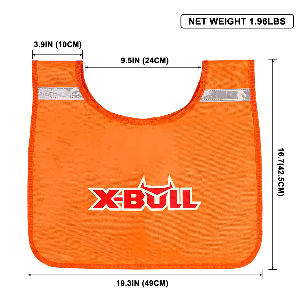 X-BULL reflective strip illuminated at night showing improved visibility benefit