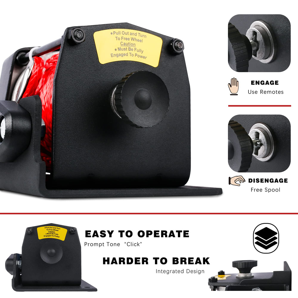X-BULL wireless remote held in hand showing safe distance operation and control