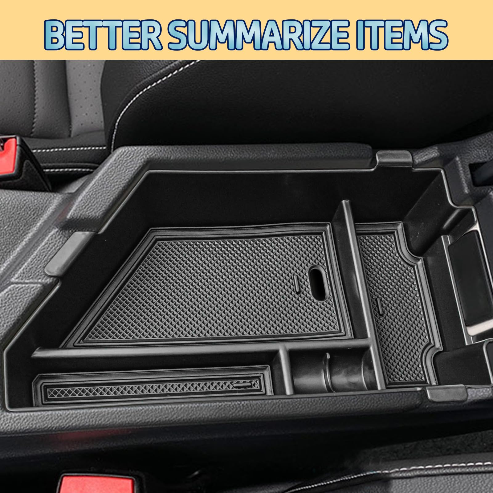 X-TKER tray beside a wallet showing scale and useful compartment sizes