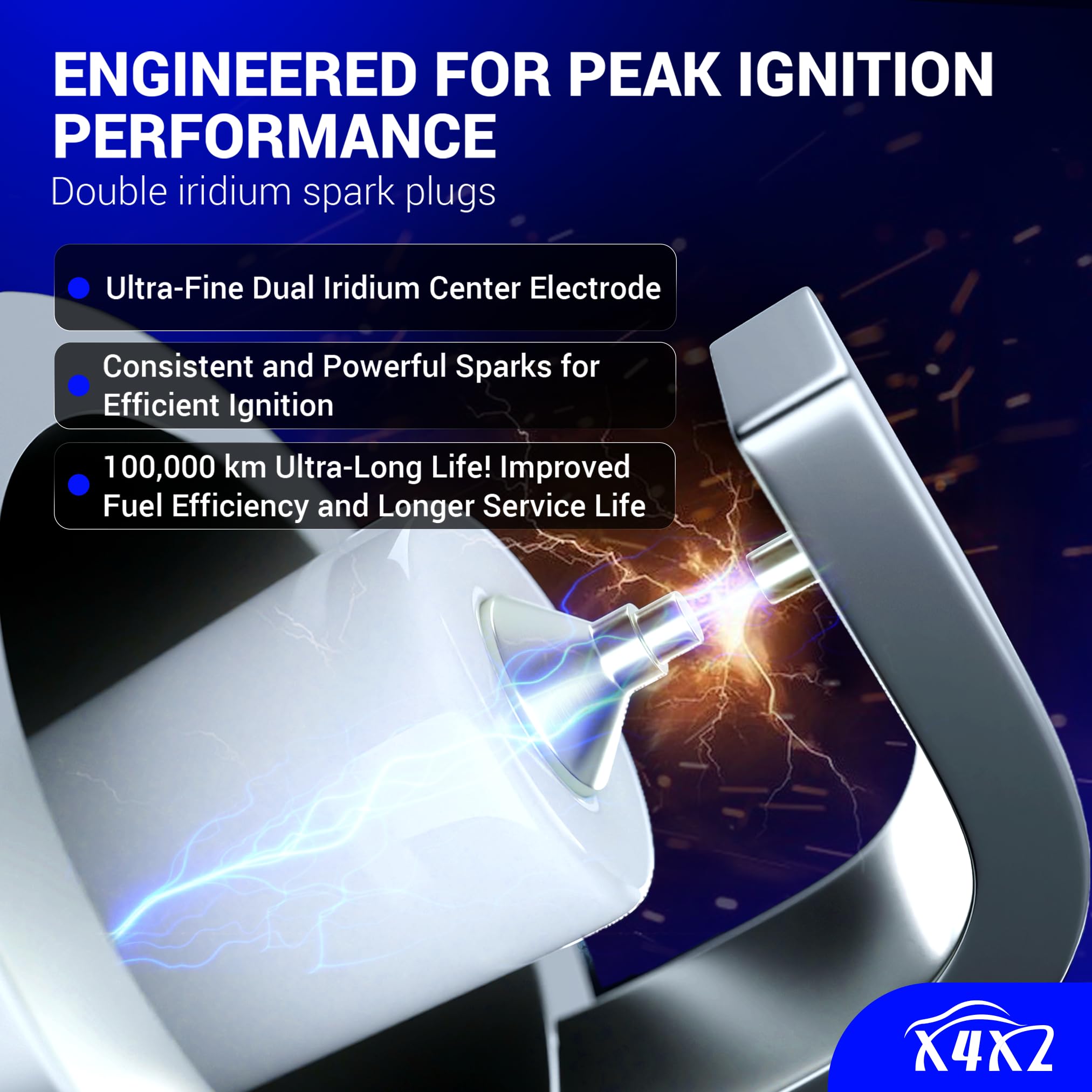 X4XZ spark plug thread and seat detail showing precise fitment and secure sealing