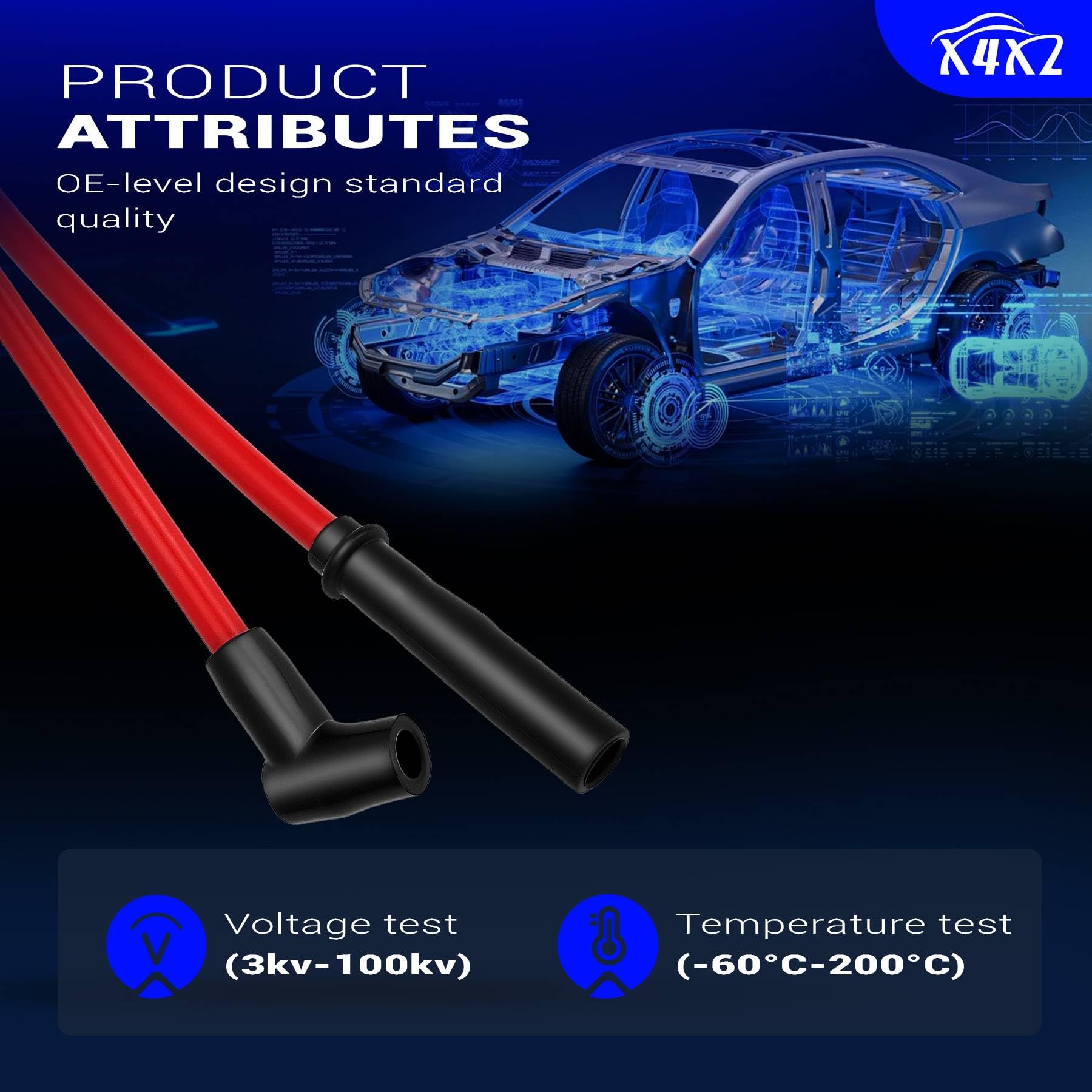 X4XZ 90° distributor boot detail showing secure HEI fit