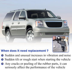 X4XZ rubber bushing close-up absorbing engine vibration for comfort