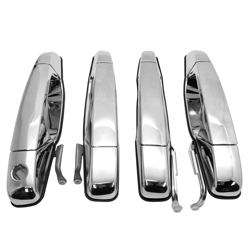 X4XZ chrome door handles front view showing polished finish and OE look