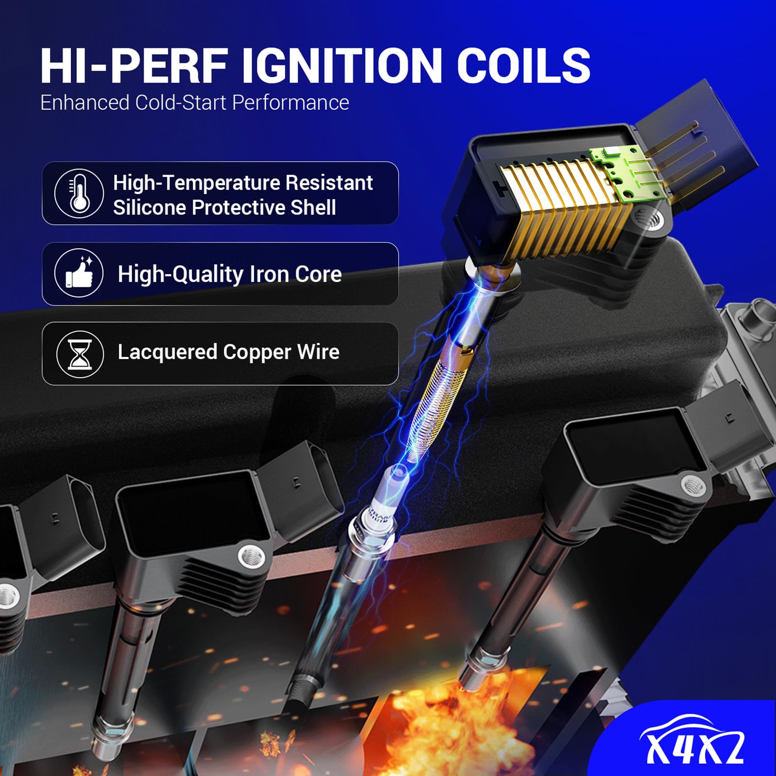 X4XZ coil spring and terminal close-up demonstrating robust design