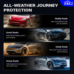 X4XZ installed front mud flap on Tesla Model 3 protecting lower panel