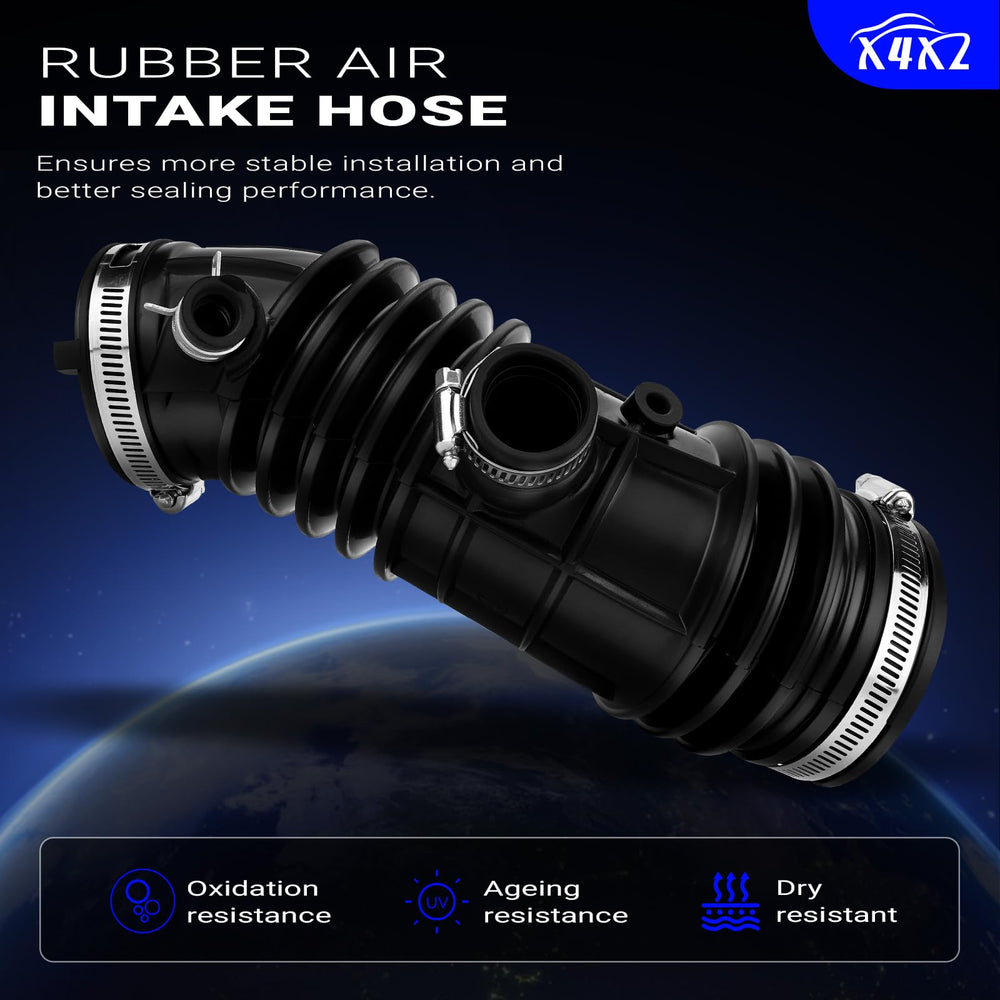 X4XZ intake hose mounted in engine bay demonstrating correct fit restores airflow