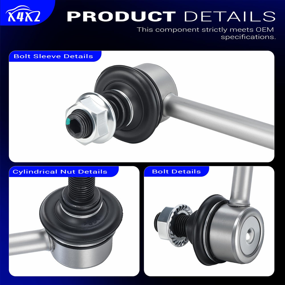X4XZ sway bar link in garage being fitted by technician showing professional install benefit