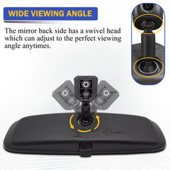 X4XZ mirror installed on windshield demonstrating improved rear view while driving