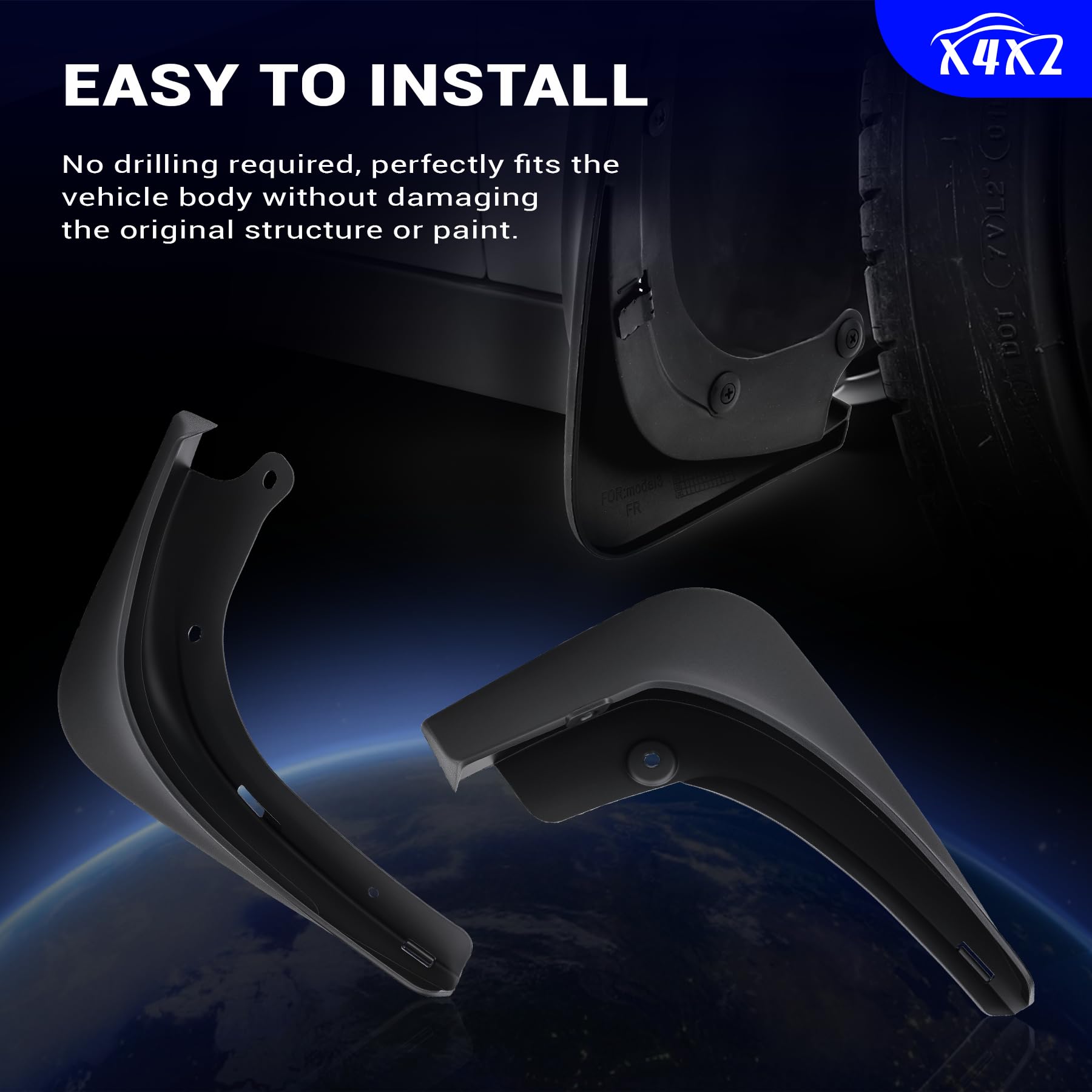 X4XZ mounting hardware laid out for quick no-drill installation