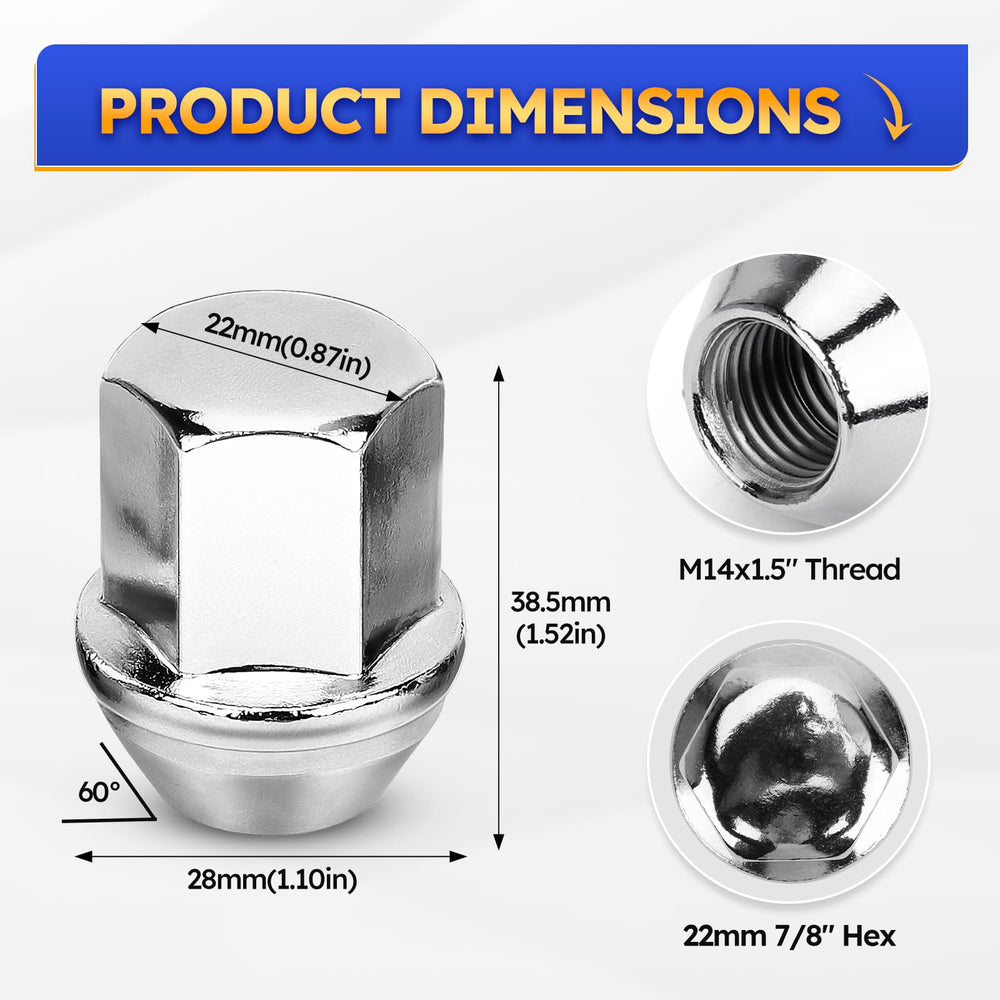 X4XZ laid-out package with 24 lug nuts for full-wheel replacement convenience