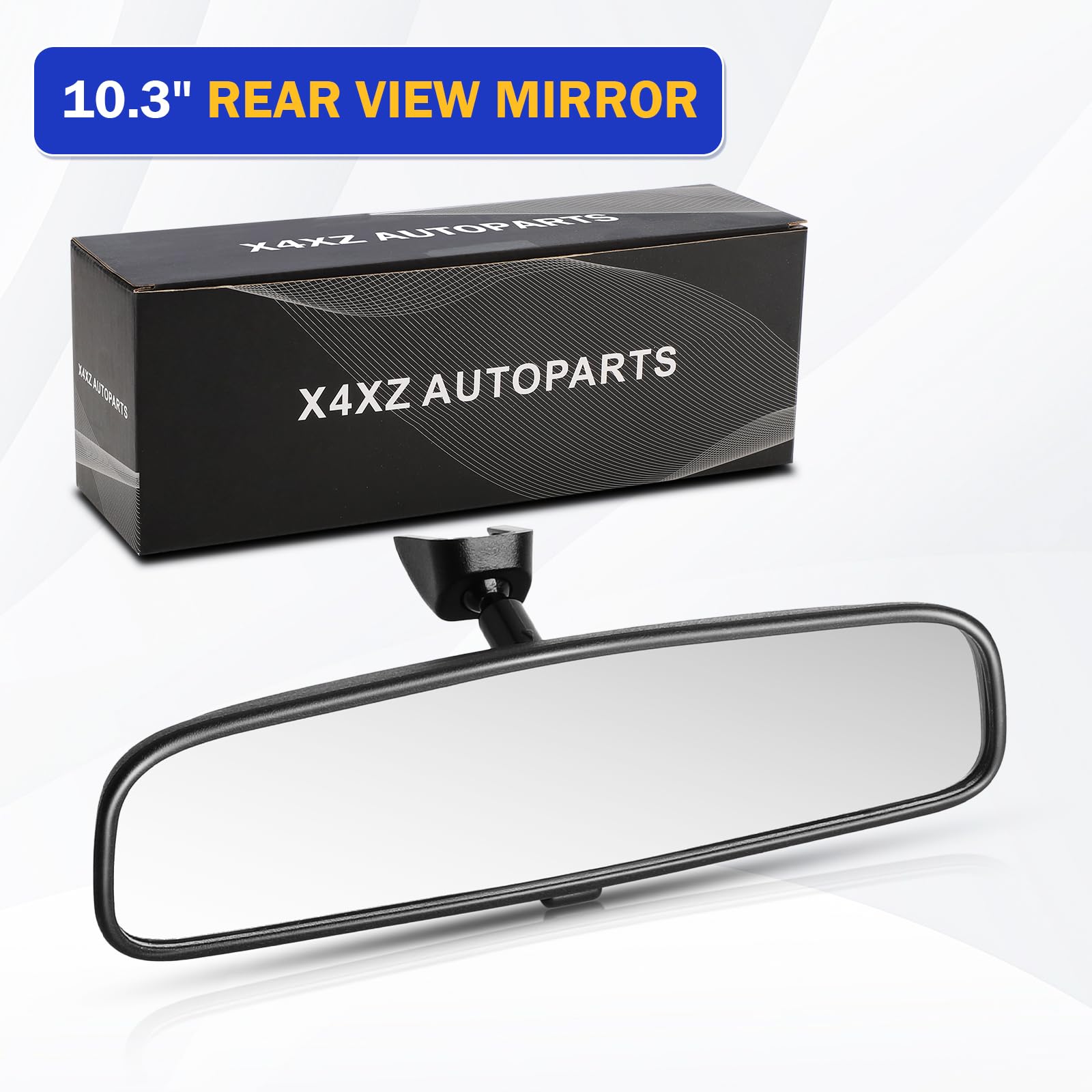 X4XZ packaged mirror with label indicating ready-to-install OEM replacement benefit