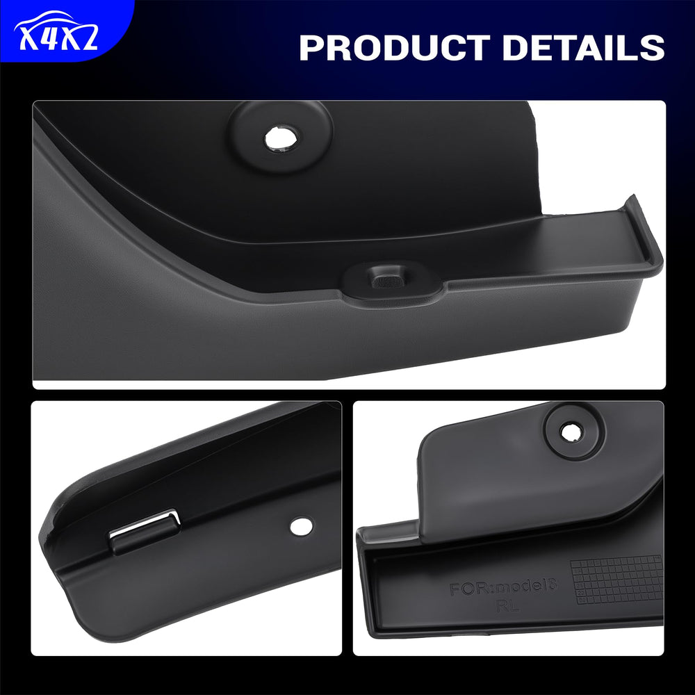 X4XZ mud flap beside tape measure showing compact size and coverage