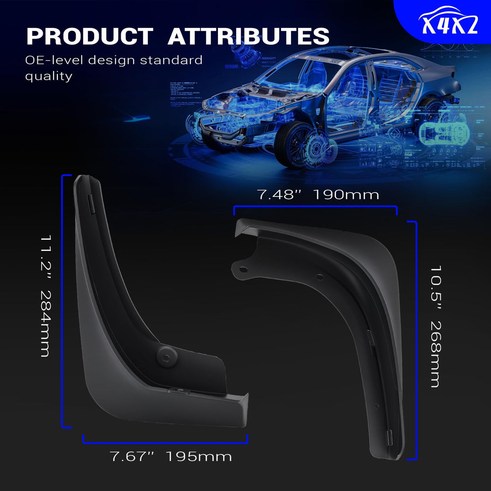 X4XZ side profile showing precise fit against Model 3 wheel arch