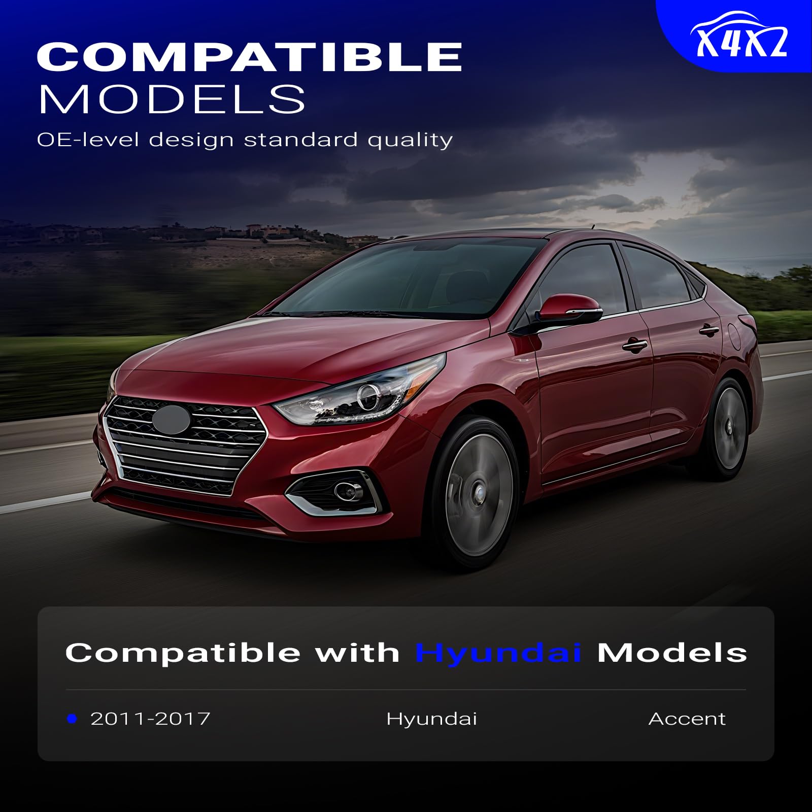 X4XZ side profile with dimensions, verifies accurate OEM-style fitment