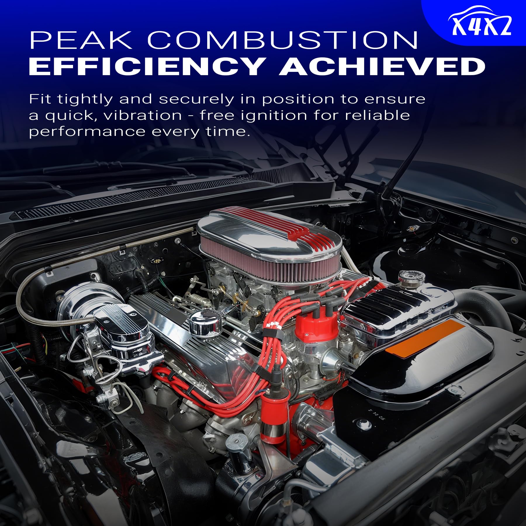 X4XZ installed on Chevy V8 demonstrating tidy routing benefit