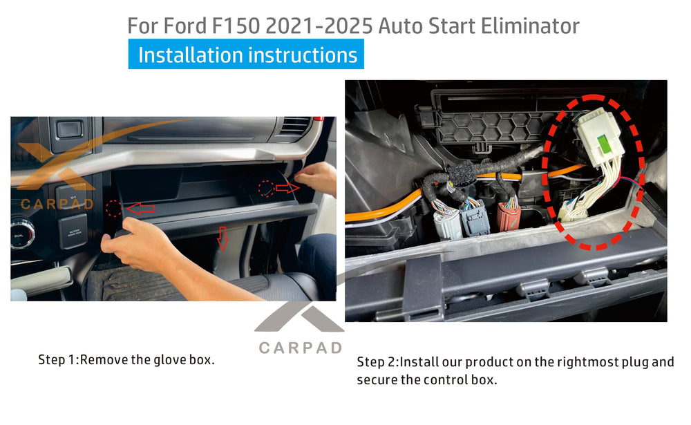 xcarpad dashboard button indicator lighting to confirm proper operation