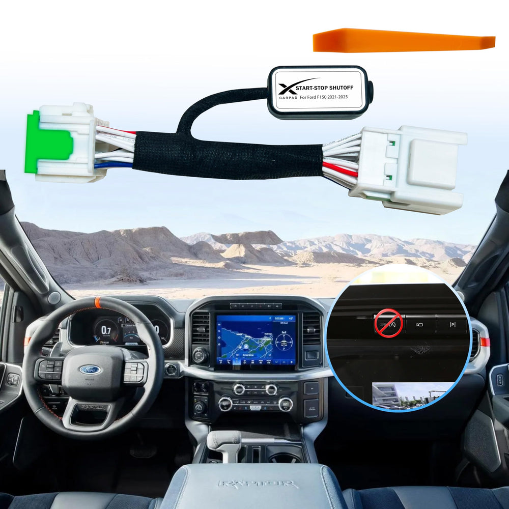 xcarpad installed behind glovebox in Ford F150 for hidden durable placement
